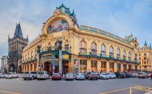 Municipal House building in Prague