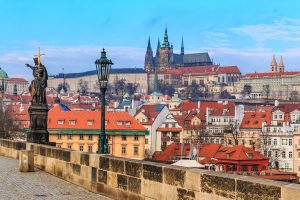 Royal Tour – Prague, Budapest, Vienna. View onto Prague Castle from Charles Bridge