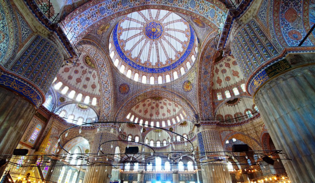 Interior,Of,The,Blue,Mosque,(sultanahmet,Mosque),In,Istanbul,,Turkey